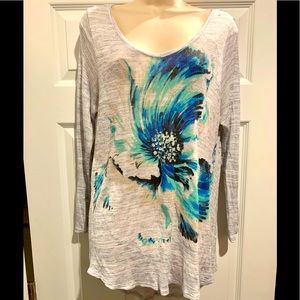 Lucky Brand lightweight floral tunic top